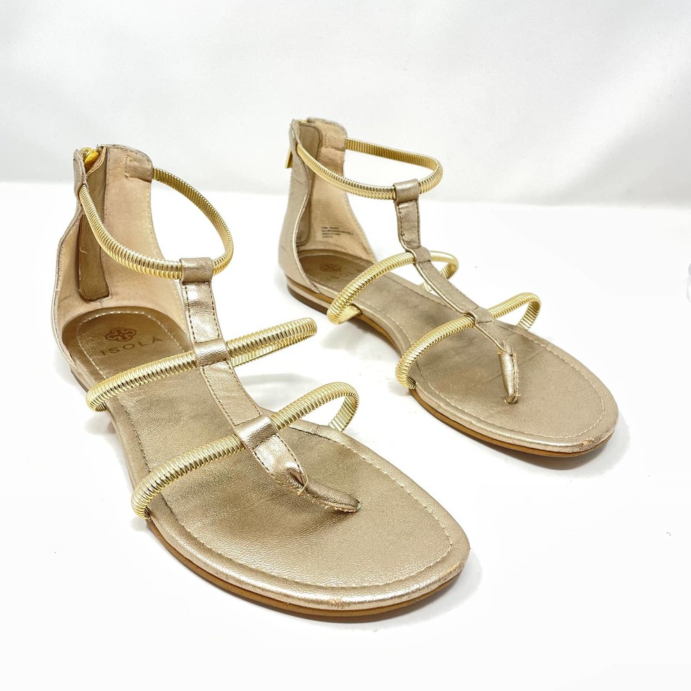 Isola Gold Metallic Gladiator Sandals Size 7.5 CCEK15